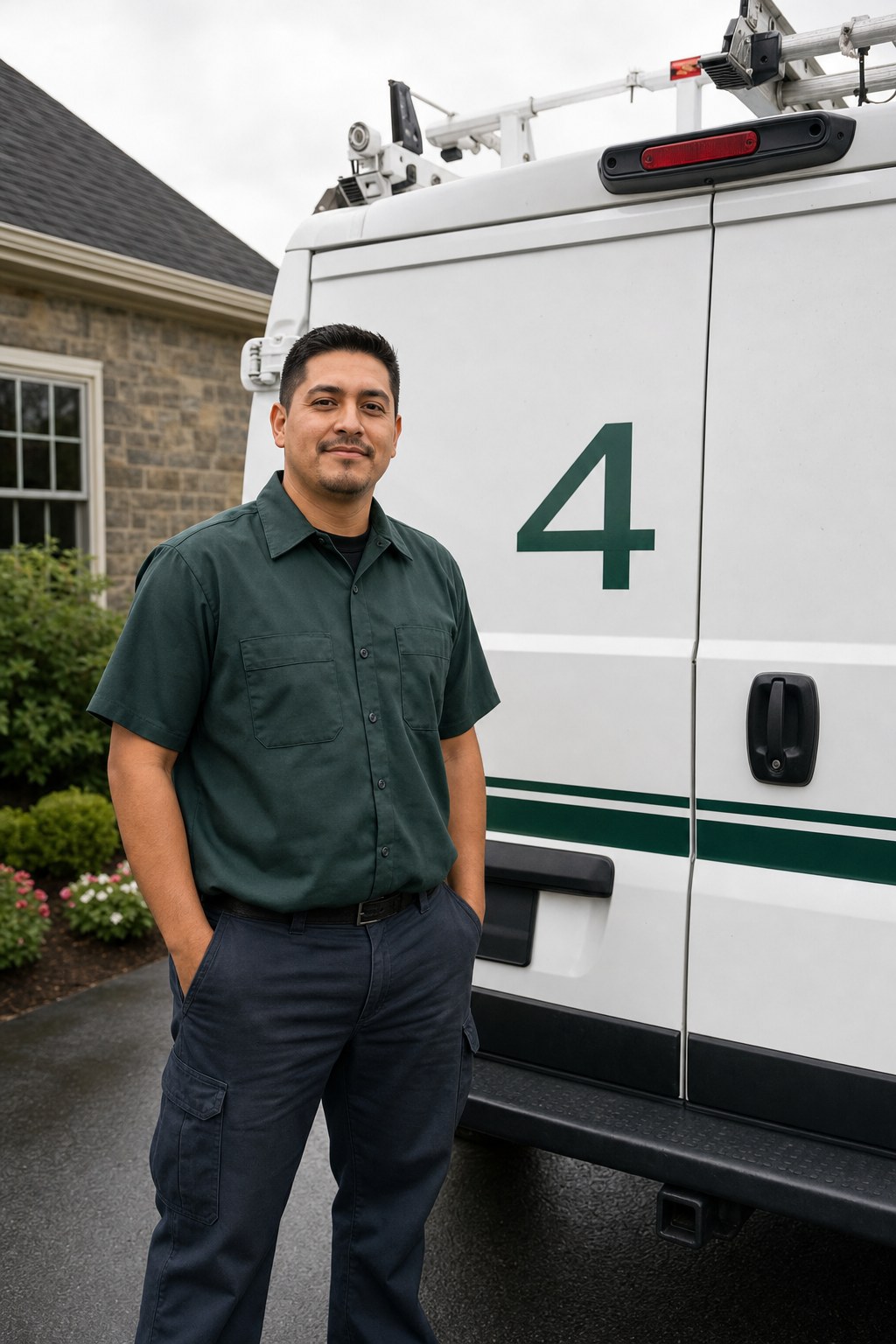 Manny Ortiz standing beside white Truck 4